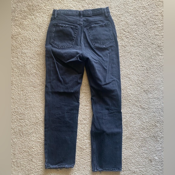 Abercrombie High Rise Dad Jeans size 26 short black distressed - Picture 12 of 15